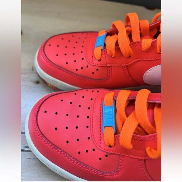 Nike Air Force 1 GS “Fruity Pebbles” Crimson Pink Fluid Shoes Girls Size 5.5 - Picture 7 of 8